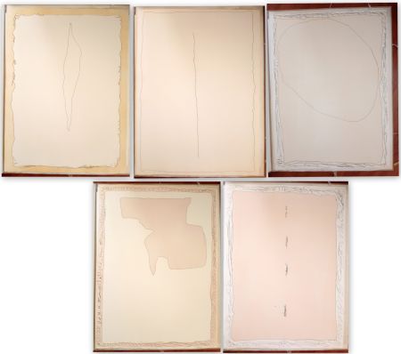 Гравюра Fontana - Serie Rosa the complete set of five etchings with aquatint in colours, one with incisions