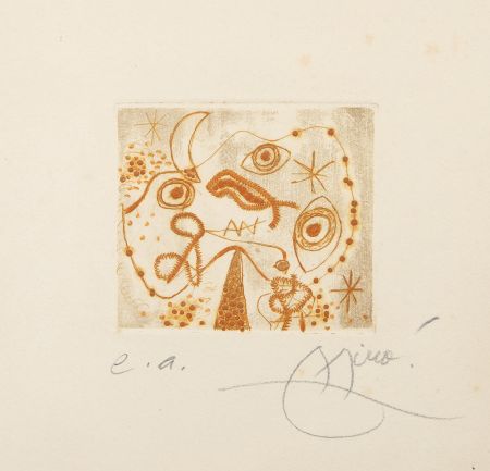 Гравюра Сухой Иглой Miró - Serie VI