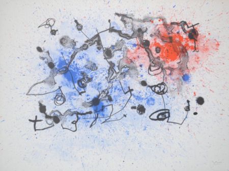 Литография Miró - Series II - Blue And Red - M290