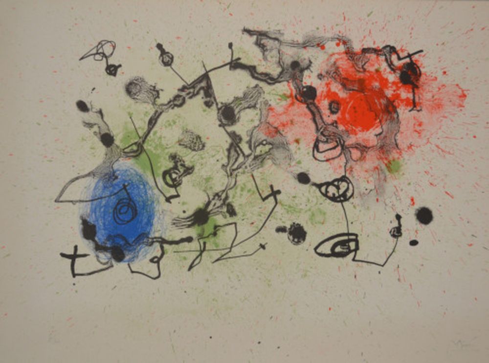 Литография Miró - Series II Blue Red And Green - M294