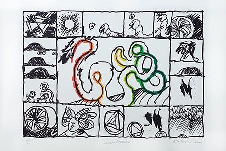 Литография Alechinsky - Serpent restauré