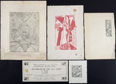 Нет Никаких Технических Survage - Set of 5 Composition surréaliste, 1930-1952