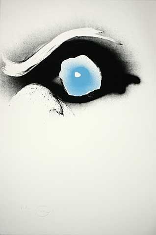 Сериграфия Piene - Seuloeil blau/schwarzes Auge