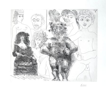 Офорт Picasso - Sexe à l’ancienne et à la moderne 