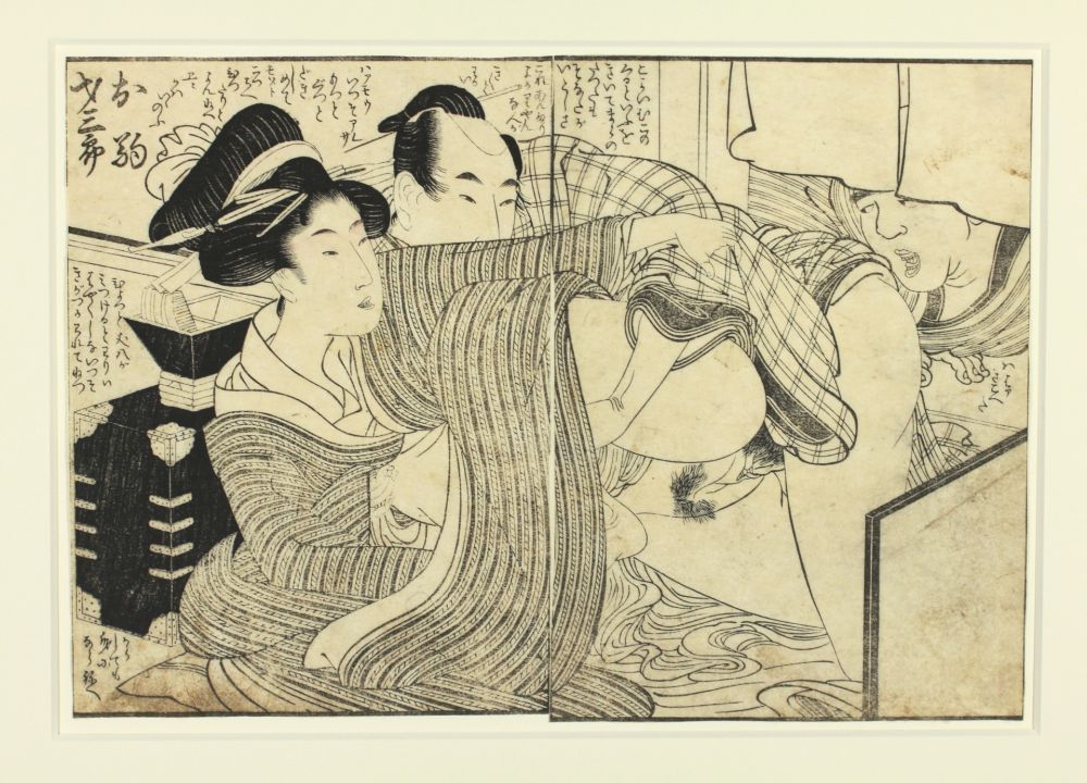 Гравюра На Дереве Utamaro - Shunga