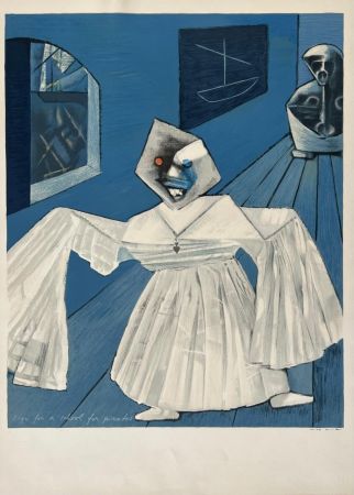 Литография Ernst - Sign for a School for Pirates 