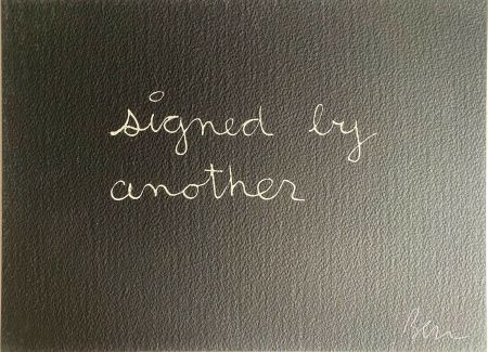 Сериграфия Vautier - Signed by another