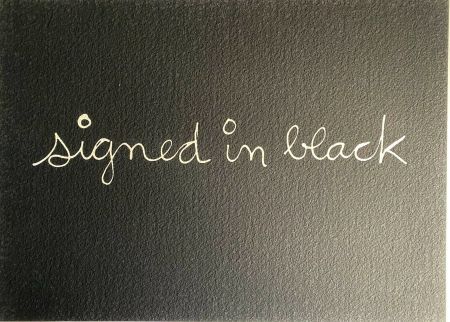 Сериграфия Vautier - Signed in black