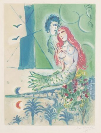 Литография Chagall - Sirene au Poete