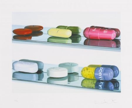 Многоэкземплярное Произведение Hirst - Six Pills (Large)