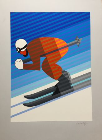 Сериграфия Vasarely - Skier