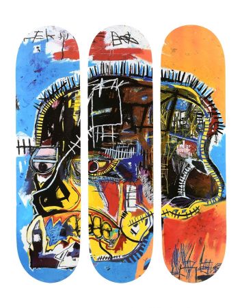 Многоэкземплярное Произведение Basquiat - Skull Skateboards