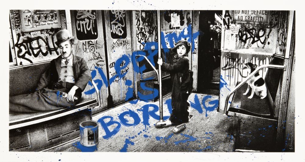 Сериграфия Mr Brainwash - Sleeping is boring - Blue