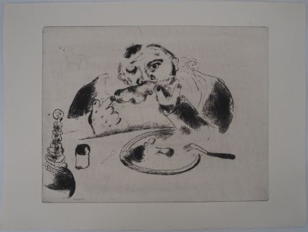 Гравюра Chagall - Sobakevitch à table