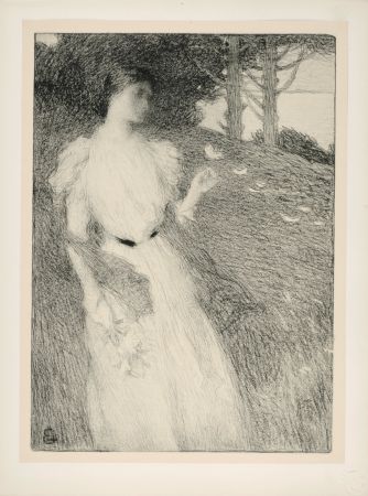 Литография Laurent - Soir d'Octobre, 1897