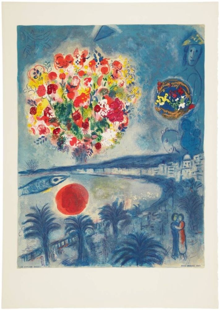 Литография Chagall - Soleil couchant (Sunset)