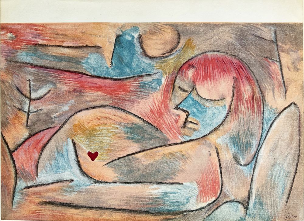 Литография Klee - SOMMEIL D'HIVER. Lithographie de 1938, signée dans la composition.