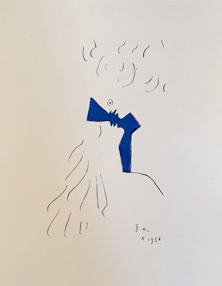 Литография Cocteau - Sous le manteau de feu