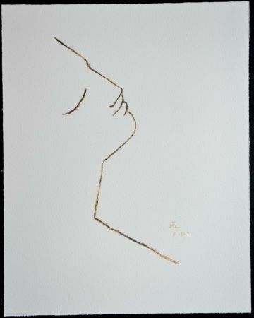 Литография Cocteau - Sous le manteau de feu