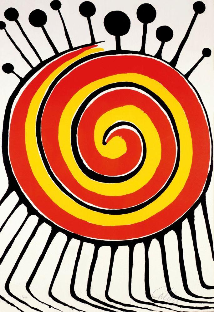 Литография Calder - Spirale millepiedi