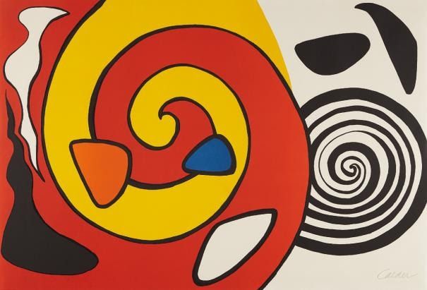 Литография Calder - Spirals and Forms