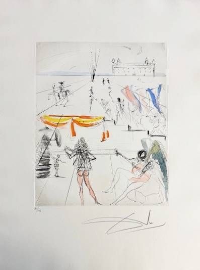 Гравюра Сухой Иглой Dali - St Jacques de Compostelle (Santiago de Compostela)