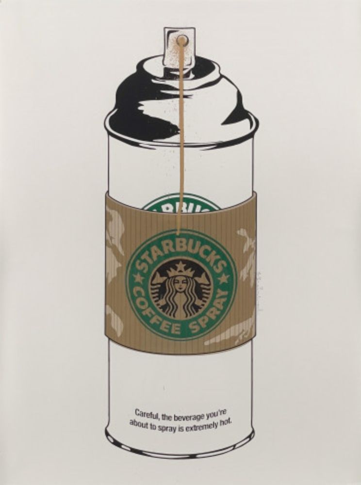 Многоэкземплярное Произведение Mr Brainwash - Starbucks Coffee Spray