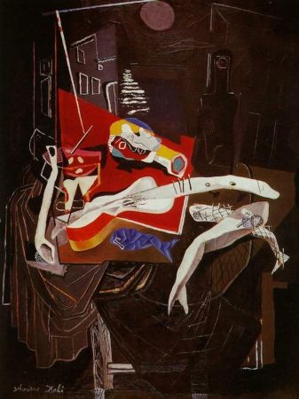 Многоэкземплярное Произведение Dali - Still Life By The Light of The Moon Tapestry Nature Morte au Clair De Lune 