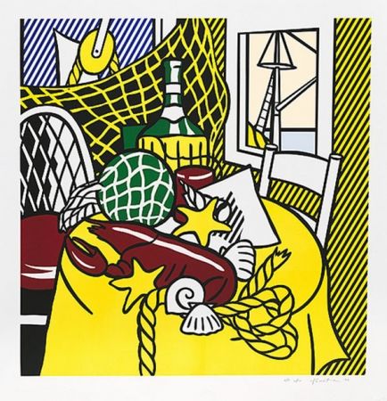 Сериграфия Lichtenstein - STILL LIFE WITH LOBSTER