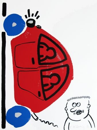 Литография Haring - Story of Red & Blue #16