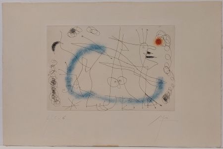 Гравюра Miró - Strip-tease in blue 