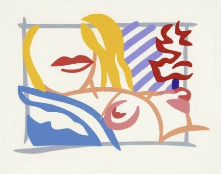 Литография Wesselmann - Study for Bedroom Blonde with Lavender Wallpaper