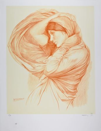 Литография Waterhouse - Study for Boreas, 1904