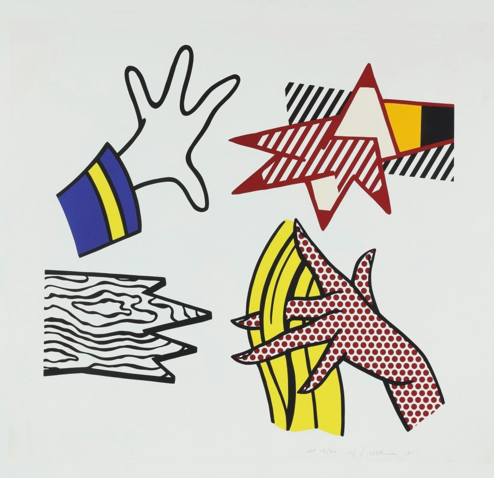 Сериграфия Lichtenstein - Study of Hands