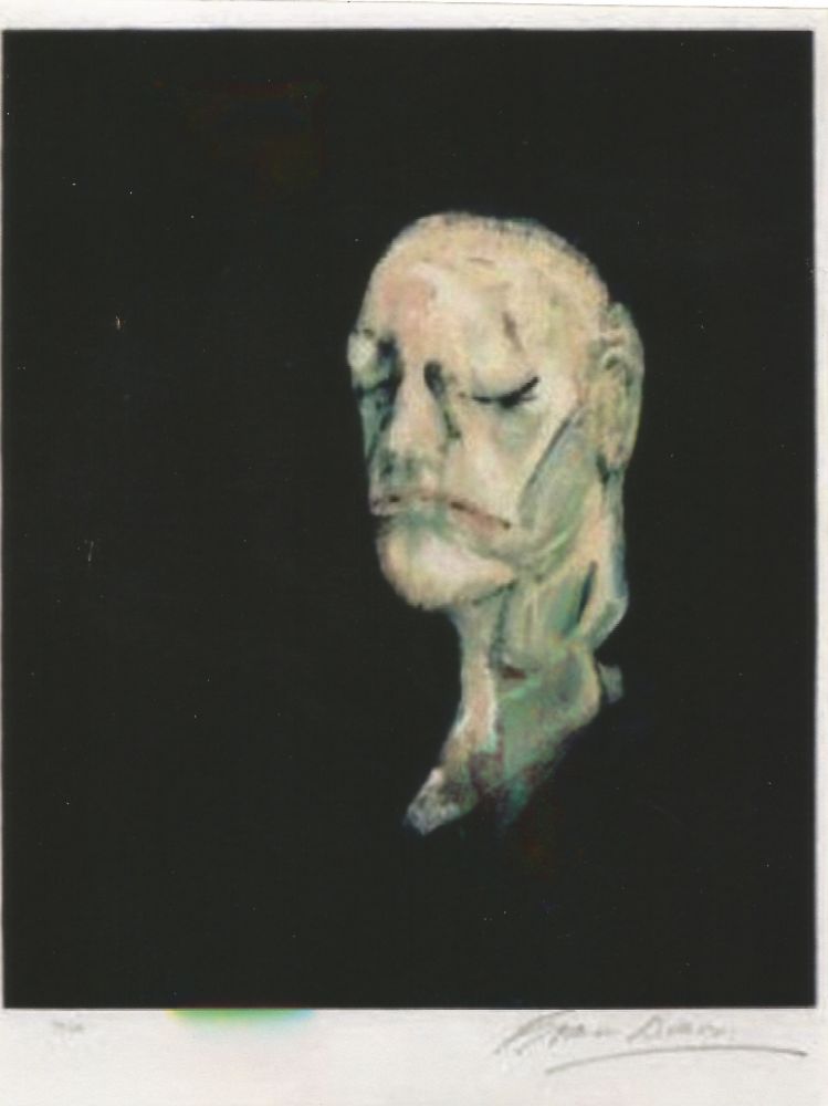 Литография Bacon - Study portrait after the life mask of William Blake
