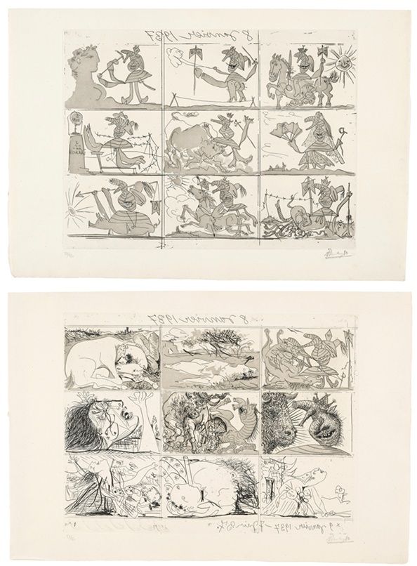 Офорт И Аквитанта Picasso - Sueño y mentira de Franco