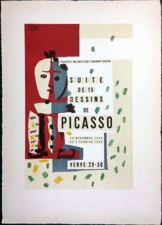 Литография Picasso - SUITE DE 15 DESSINS. VALLAURIS 1954. Titre du tirage de luxe.
