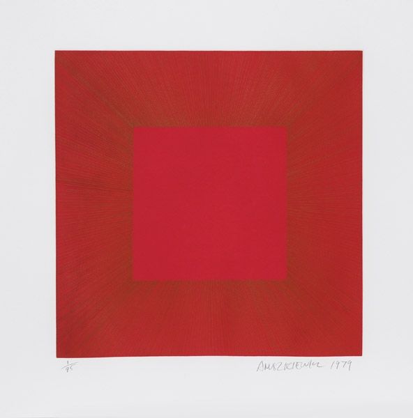 Акватинта Anuszkiewicz - Summer Suite (Red with Gold I)