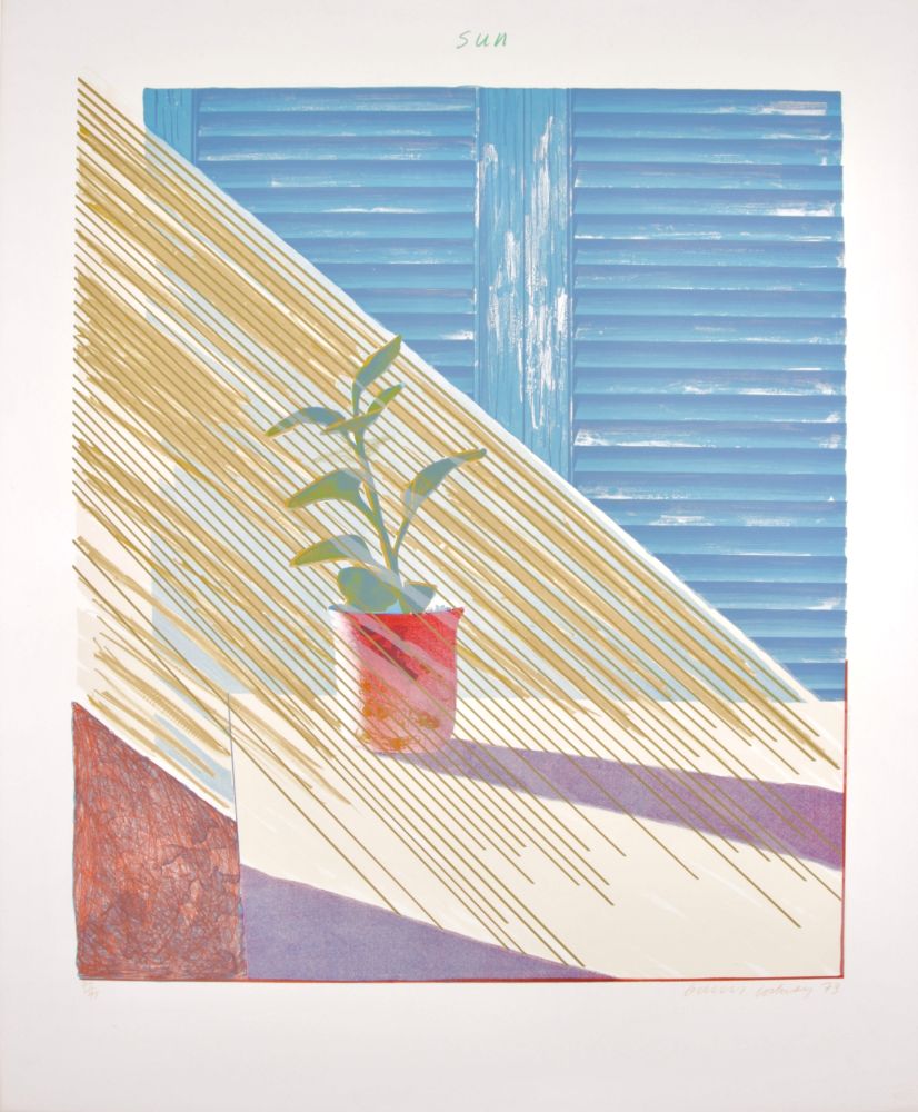 Литография Hockney - Sun