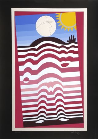 Сериграфия Vasarely - Sunbather