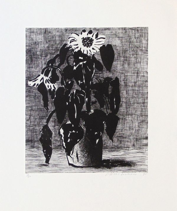 Офорт И Аквитанта Hockney - Sunflowers I