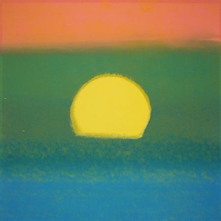 Сериграфия Warhol - Sunset (Unique) (Blue/Green/Orange/Yellow)