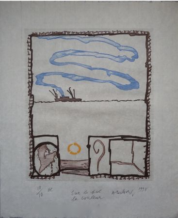 Гравюра Alechinsky - Sur le Fil la couleur 