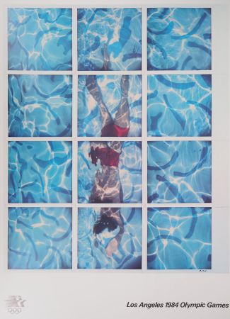 Литография Hockney - Swimmer, Pool Diver