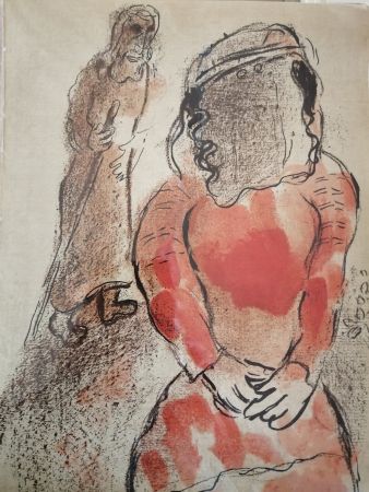 Литография Chagall - Tamar, belle fille de Judas