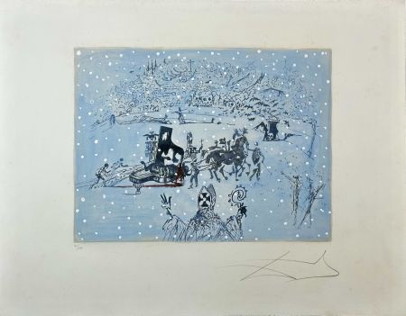Гравюра Dali -  Tauramachie Surrealiste The Piano In The Snow