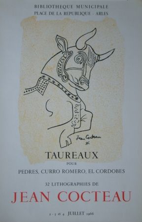 Литография Cocteau - Taureaux