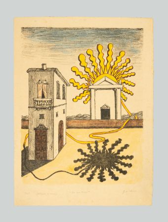 Литография De Chirico - Tempio del Sole