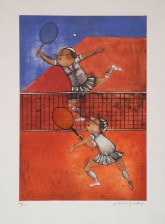 Офорт Boulanger - Tennis
