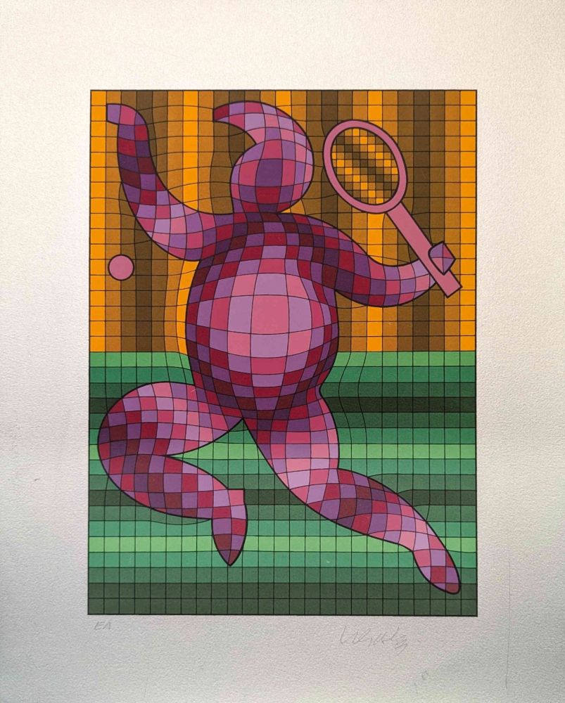 Сериграфия Vasarely - Tennis Player